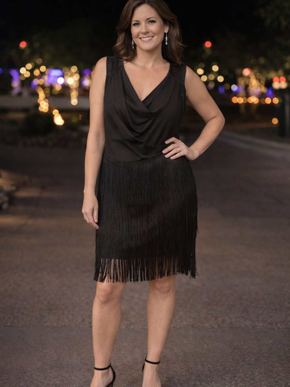 Little Black Fringe Dress